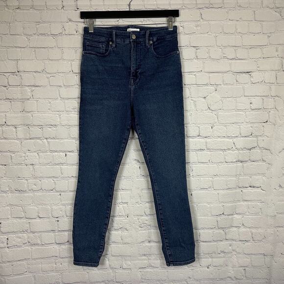 Good American Denim - GOOD AMERICAN - Good Waist High Waist Crop Skinny Jeans In Blue798